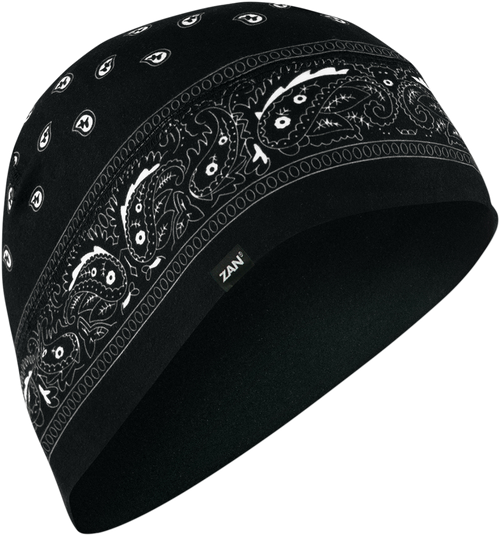 Zan Headgear Sportflex Beanie - Paisley Black WHLL101