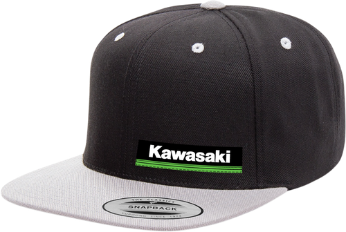 Factory Effex Kawasaki Wedge Hat - Black/Gray 23-86100