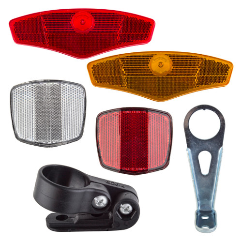 Sunlite 4-Piece Bicycle Reflector Set Mounting Brackets 9125