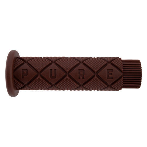 Pure Cycles Brown 120mm Cushy Rubber MTB and Bike Handlebar Grips 310236