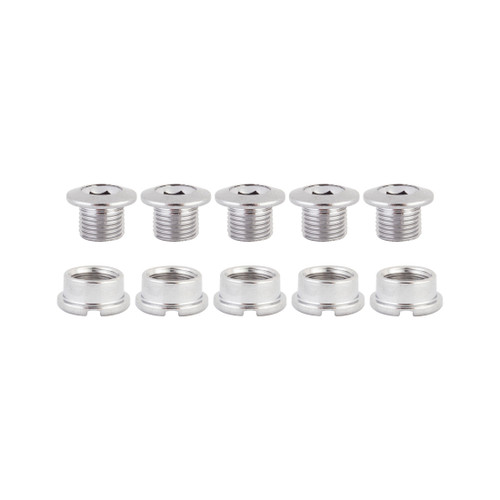 Origin8 Steel Single Speed Chainring Bolt Set - M8x6mm and M8x4mm, Multi-Color 22145