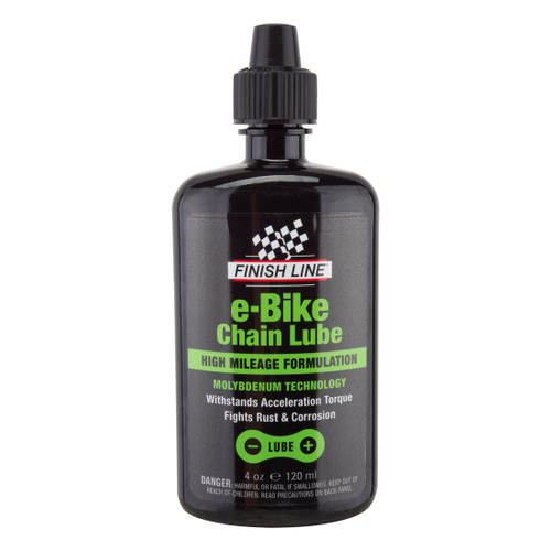 Finish Line E-Bike Chain Lube - Dry, High-Pressure, Extended-Lasting, 4oz EL0040101
