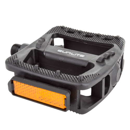 Sunlite Nylon Sport Platform Pedals - Lightweight Composite Body and Chromoly Spindle 41639