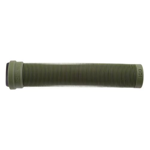 ODI Long Neck SLX Flangeless Bike Grips - Soft Green Mushroom Pattern F01SXAG