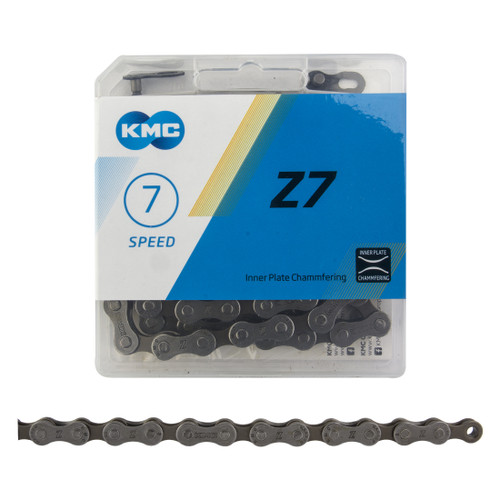 KMC Z7 7-Speed Bicycle Chain - 116 Links, Durable, Smooth Shifting CN50507