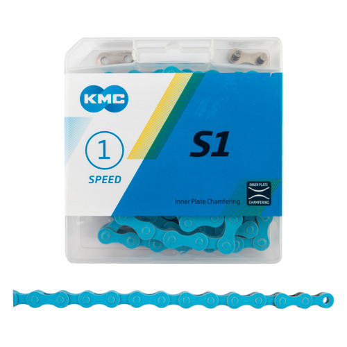 KMC S1 Single Speed Bicycle Chain 112 Links, Anti-Drop Design CN41094