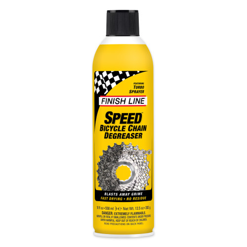 Finish Line Speed Bike Degreaser – Fast-Drying, Heavy-Duty Aerosol Cleaner for Grit, Grime and Carbon Fiber Parts S00180101