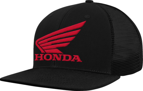 Honda Apparel Honda Wing Flat Bill Hat - Black/Red NP21A-H3170