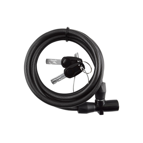 Sunlite 8mm Self-Coiling Cable Lock 2 Keys-Pick and Drill Resistant 39858