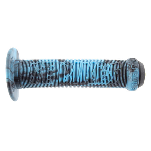 SE Bikes Bike Life Flanged Grips - Soft Pruven Rubber, Blue Swirl 4643