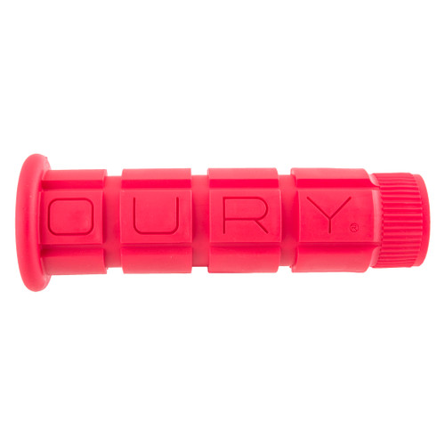 Oury Single Compound Handlebar Grips Red Flangeless No Lock 114mm OSCGOG50