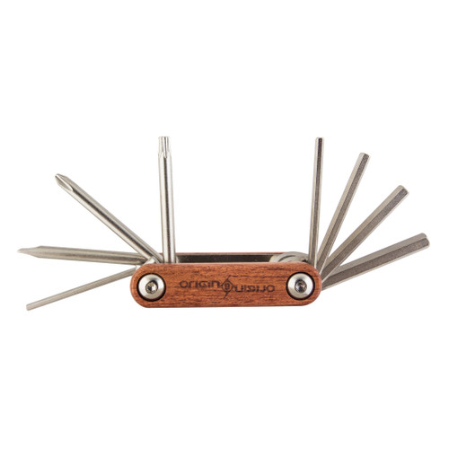 Origin8 8-in-1 Wood Handle Bike Multi Tool Hex, Screwdriver, T25 Torx 62243