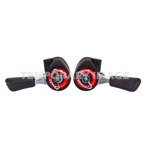Sunrace SLM10 Friction Bike Thumb Shifter Pair, 5-7 Speed, 22.2mm SLM10.FF0S.0S0.HP.C