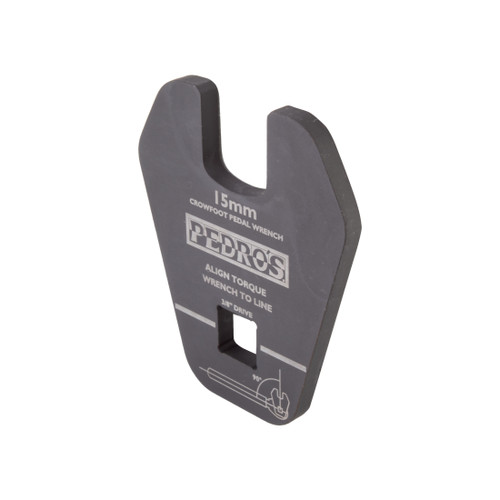 Pedros Black Crowfoot Pedal Wrench for 15mm Pedal Flats, 3/8 Drive 6463020