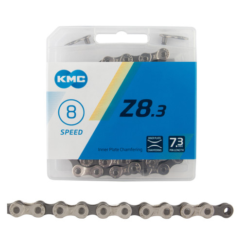 KMC Z8.3 8-Speed Chain 116 Links Gray for MTB and Road Bikes CN07150