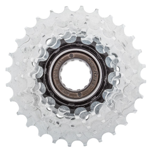 SunRace M2A 6-Speed Freewheel 14-28T, Chrome and Black, Shimano HG Compatible MFM2A.6DS0.1S6.BX