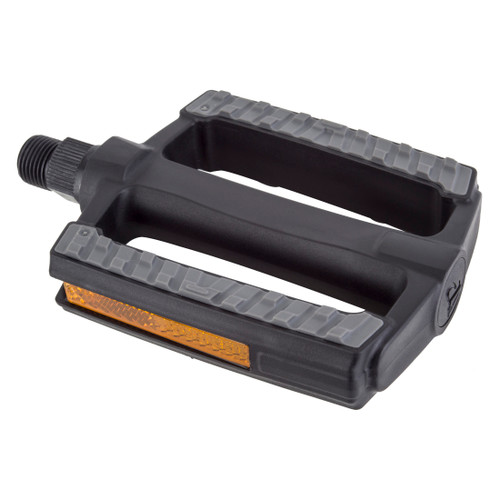 Sunlite Hawthorne Nylon Platform Pedals 9/16" Rubber Tread 410059
