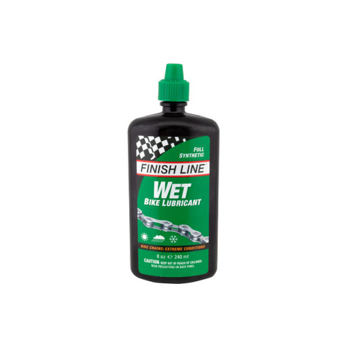 Finish Line Wet Bike Chain Lubricant 8 oz - Water-Repellent, Long-Lasting Drivetrain Protection WL0080101