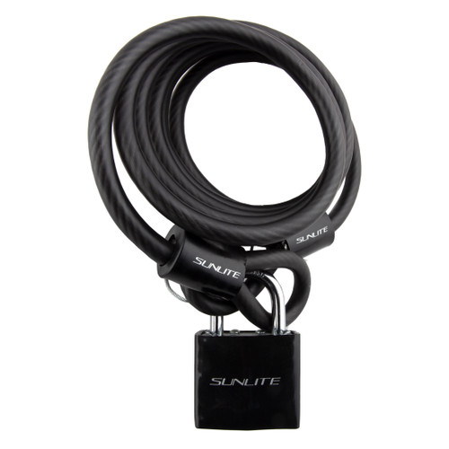 Sunlite Key Lock and Cable Key 8mm 6`/183cm Blk 3927