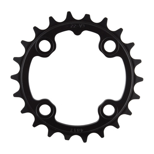 TruVativ Trushift 22t Aluminum MTB Chainring - 8/9/10/11-Speed, Black 11.6215.089.000