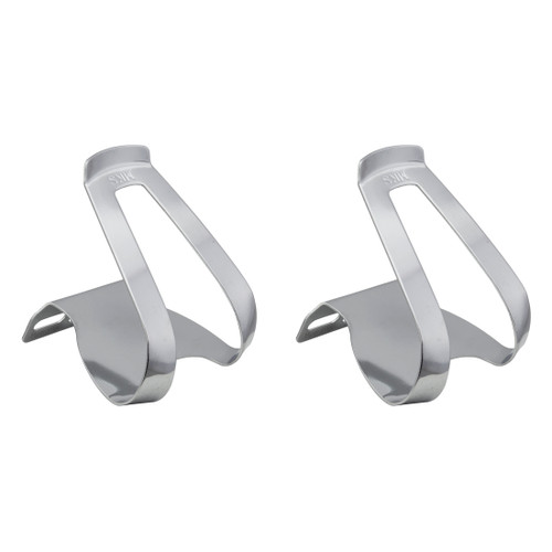 MKS Chrome Steel Half Toe Clips - For Quick Entry and Ride Control HALF CLIP STEEL