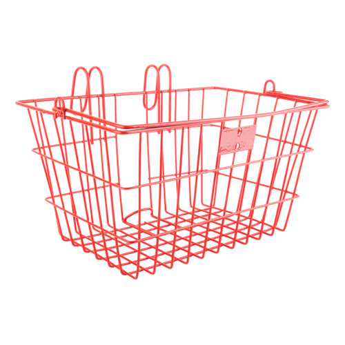 Sunlite Lift-Off Red Steel Front Bike Basket - Durable and Lightweight 90170