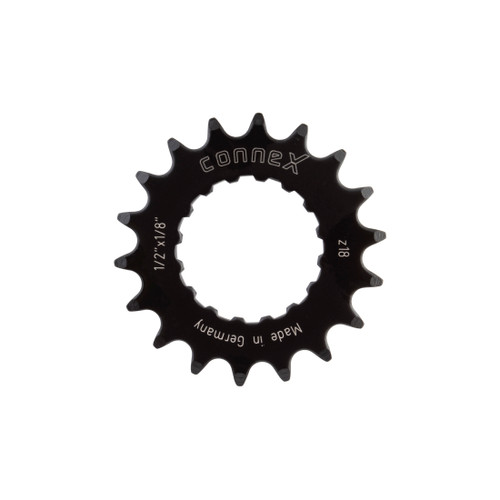 Connex 18T Bosch E-Bike Chainring - Heavy Duty 1/8 3.1mm Black 6801-01E8-0180