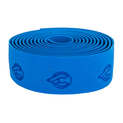Cinelli Cork Ribbon Handlebar Tape Blue W/ Cinelli Logo Includes Handlebar Plugs 3NNKA1BLU
