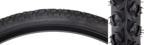 Sunlite MTB Alpha Bite 26x1.75 Wire Tire - All-Condition Knobbed Mountain Bike Tire 59749