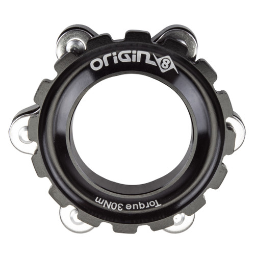 Origin8 CenterLock to 6-Bolt Thru-Axle Disc Adapter Black 120182