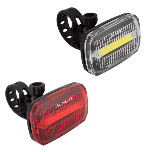 Sunlite Ion-HP Combo LED Bike Lights, 80/20 Lumens, Water-Resistant 913594
