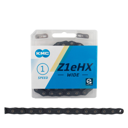 KMC Z1eHX Wide Chain for BMX and E-Bike | 112 Links, Heavy Duty, Black CN51017