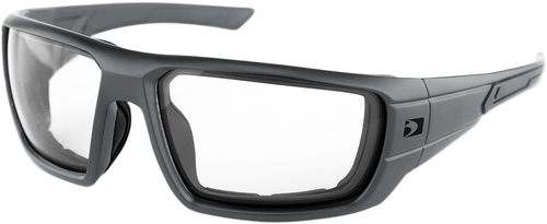 Bobster Mission Sunglasses - Matte Gray - Clear Lens BMIS001C