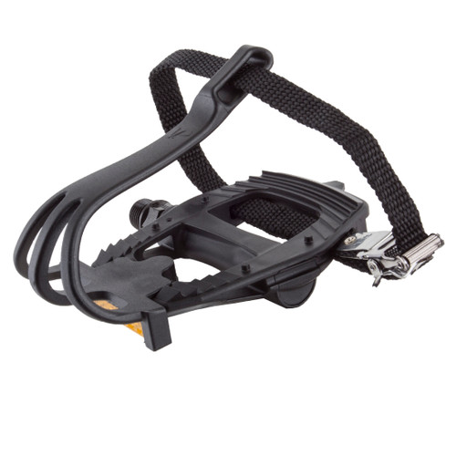 Sunlite Sport Road Pedals Toe Clip Straps - Lightweight Boron Axle, Composite Body 410120