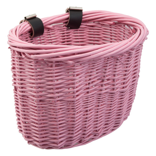 Mini Pink Willow Bicycle Basket Handlebar Mounting 90140