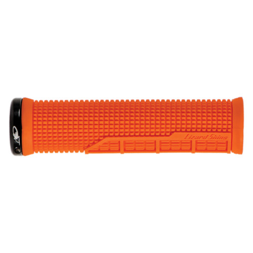 Lizard Skins Machine Single Lock-On Bike Grips 135mm Orange/Black LOMCH900