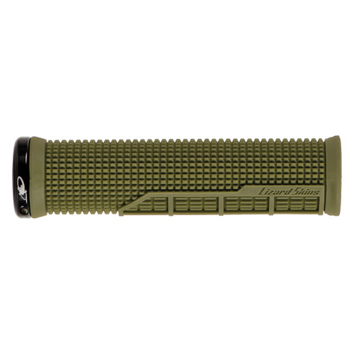 Lizard Skins Machine Single Lock-On Cycling Grips - Green/Black, 135mm LOMCH780