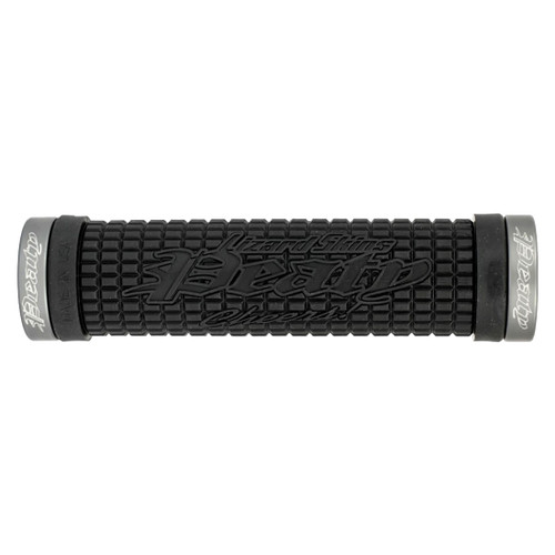 Lizard Skins Peaty Lock-On Bike Grips Graphite Clamps, 130mm, Lightweight and Durable LOPDS100