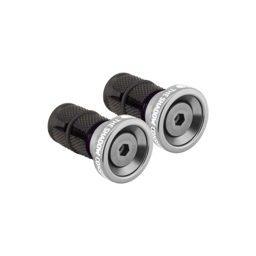 The Shadow Conspiracy Deadbolt Slim End Plugs - CNC Machined 7075 Alloy, Polished Silver 114-06433