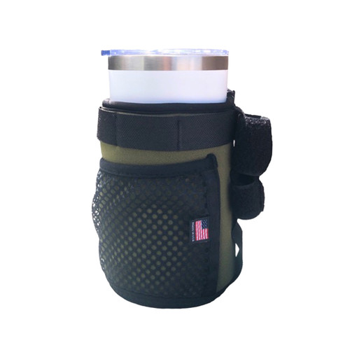 Insulated Neoprene E-Bike Drink and Phone Caddy Adjustable Mounts DH-NEO-OLIVE