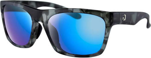 Bobster Route Sunglasses - Matte Gray - Purple Hd Light Blue Revo Mirror Lens BROU003H