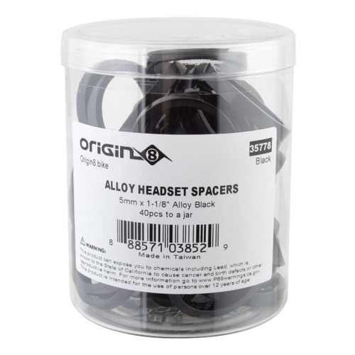 Origin8 1-1/8in Alloy Headset Spacers - 5mm, Bike Fork Components 35778