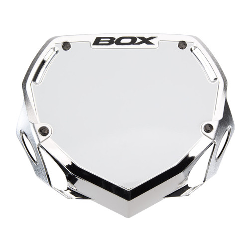 BOX Two Number Plate Large Silver and Chrome Color Fast 3D Injection Molding BX-NP16CHRLG-SL