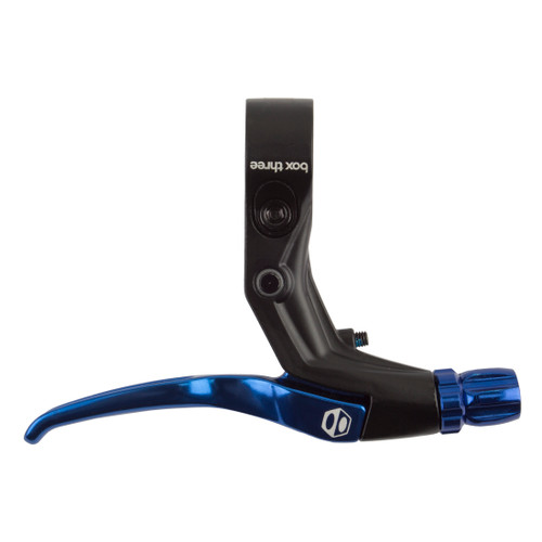 Box Three Blue Brake Lever - Adjustable Aluminum Race Bike Components BX-BL173DIMN-BL