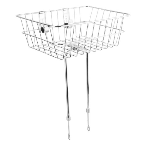 Sunlite Medium Silver Steel Bicycle Basket 15x10x5 Mounting Hardware 90053
