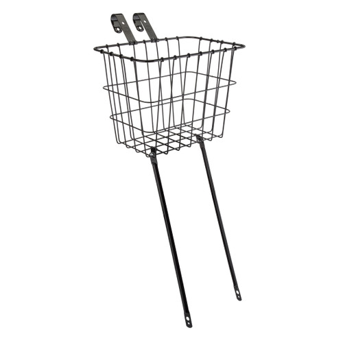 Wald #124 Front Steel Bicycle Basket - Compact Handlebar Mount 124GB