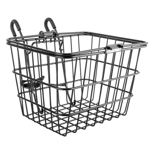 Sunlite Steel Mini Lift-Off Handlebar Basket - Black, Compact and Durable 90045