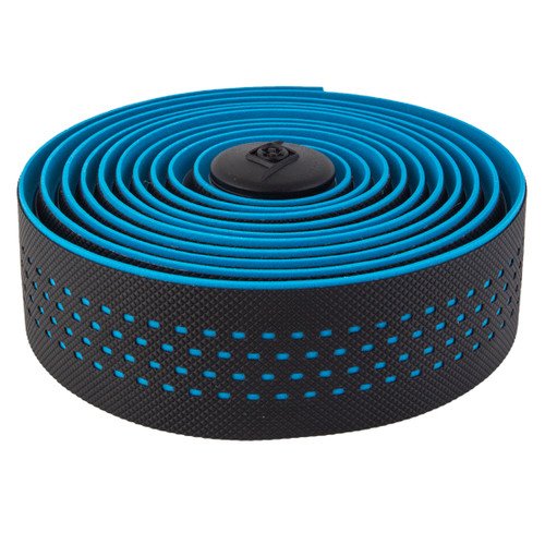 Origin8 DMND PERF Handlebar Tape - 2.5mm Black/Blue, Shock-Absorbing and Grippy 32487