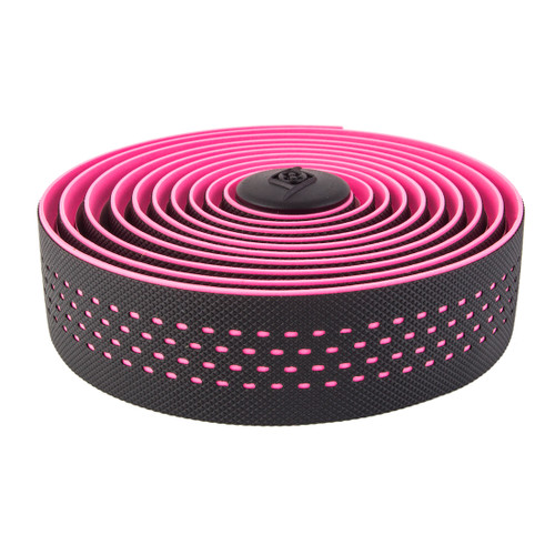Origin8 DMND Perf Handlebar Tape - 2.5mm, Diamond Pattern, Shock-Absorbing, Durable, Black/Pink 32490