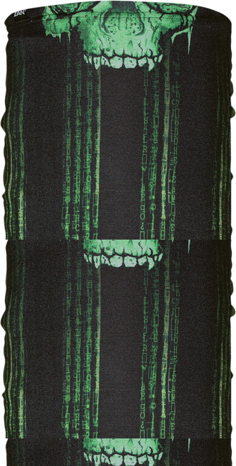 Zan Headgear Motley Tube Fleece Lined Tube - Cyber Skull TF452